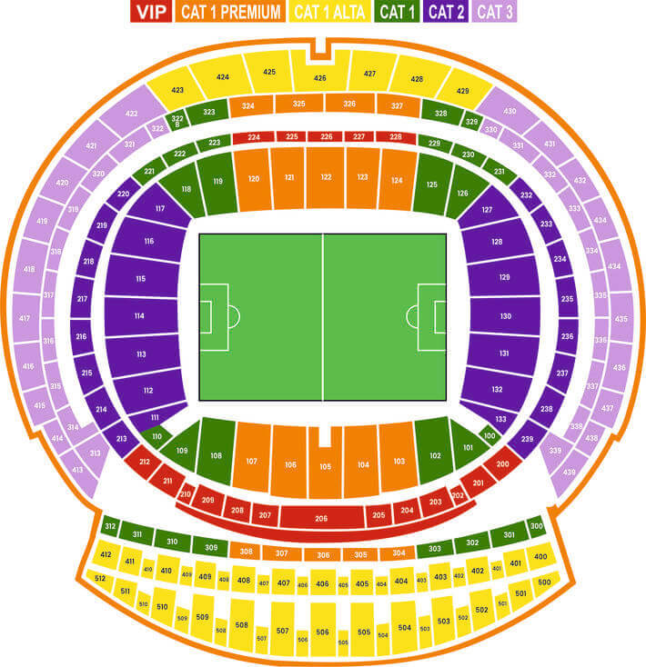 Mapa de lugares do estádio · Riyadh Air Metropolitano